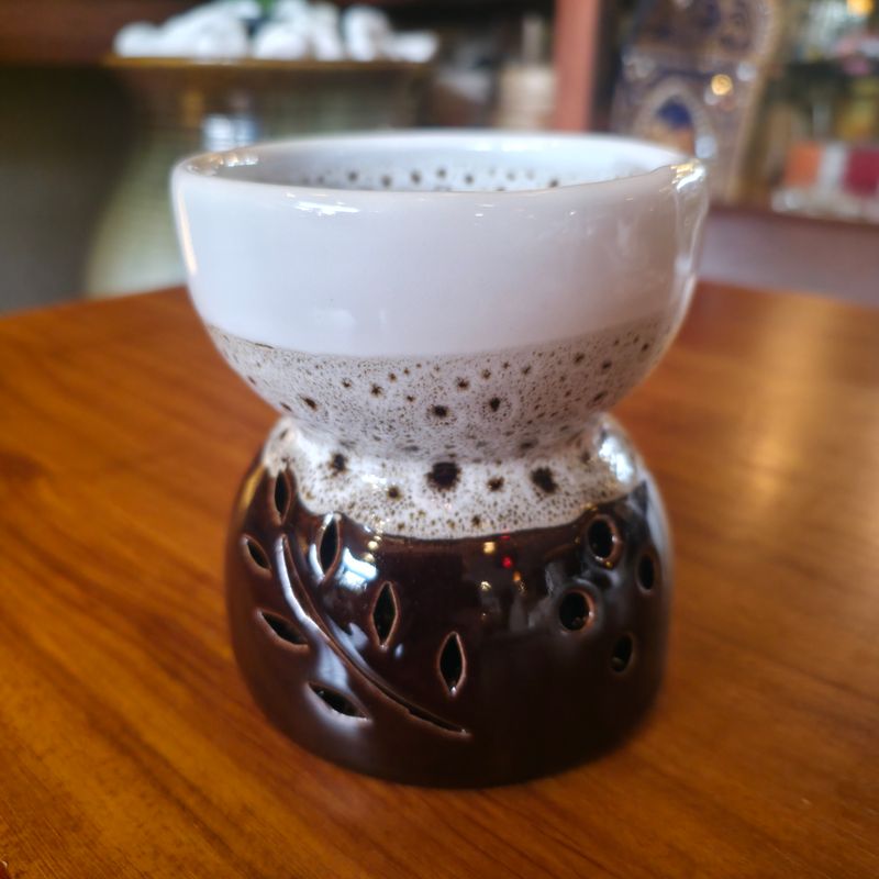 Ceramic Aroma Oil Burner - Cappuccino