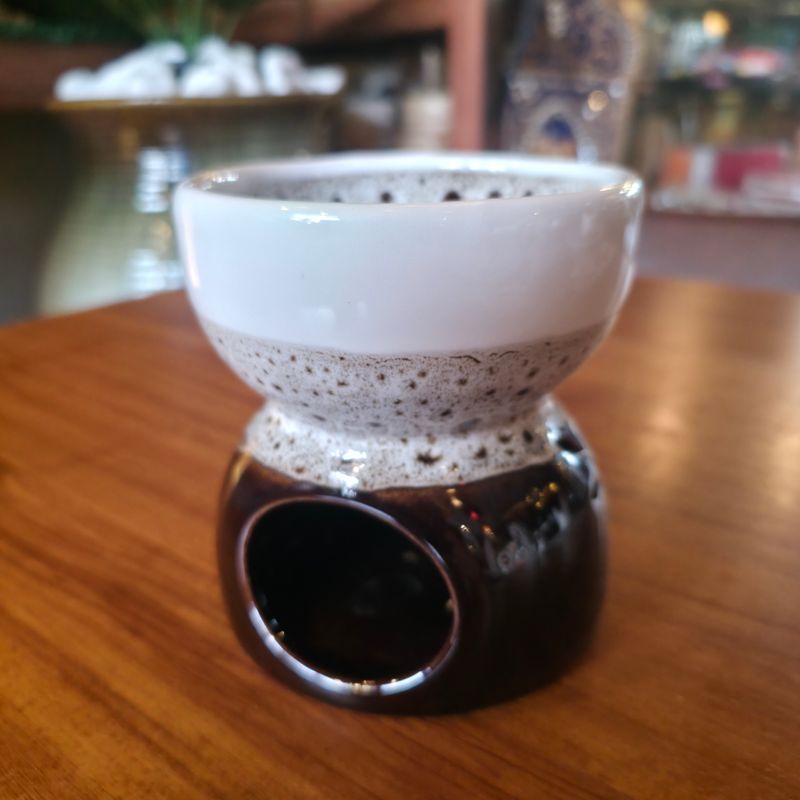 Ceramic Aroma Oil Burner - Cappuccino
