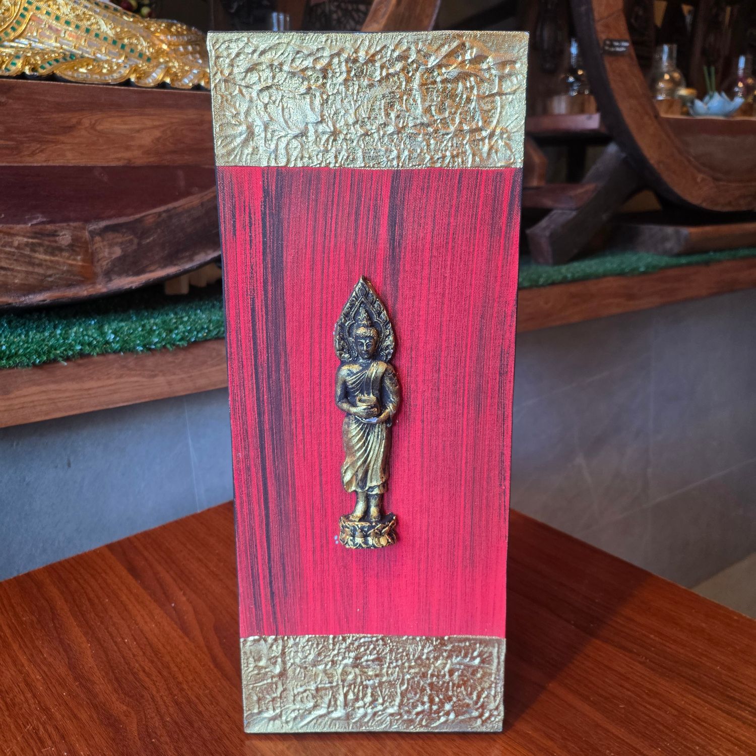 3D Acrylic painting on Canvas-Wednesday Daytime buddha/Red