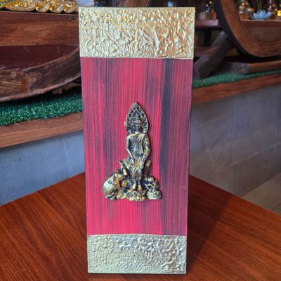 3D Acrylic painting on Canvas-Wednesday Nighttime buddha/Red