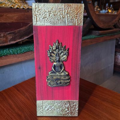 3D Acrylic painting on Canvas-Saturday buddha/Red