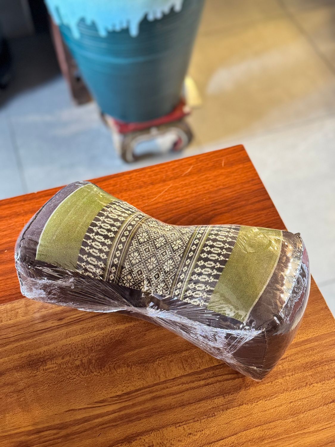 Traditional Thai Head Rest Pillow - Green