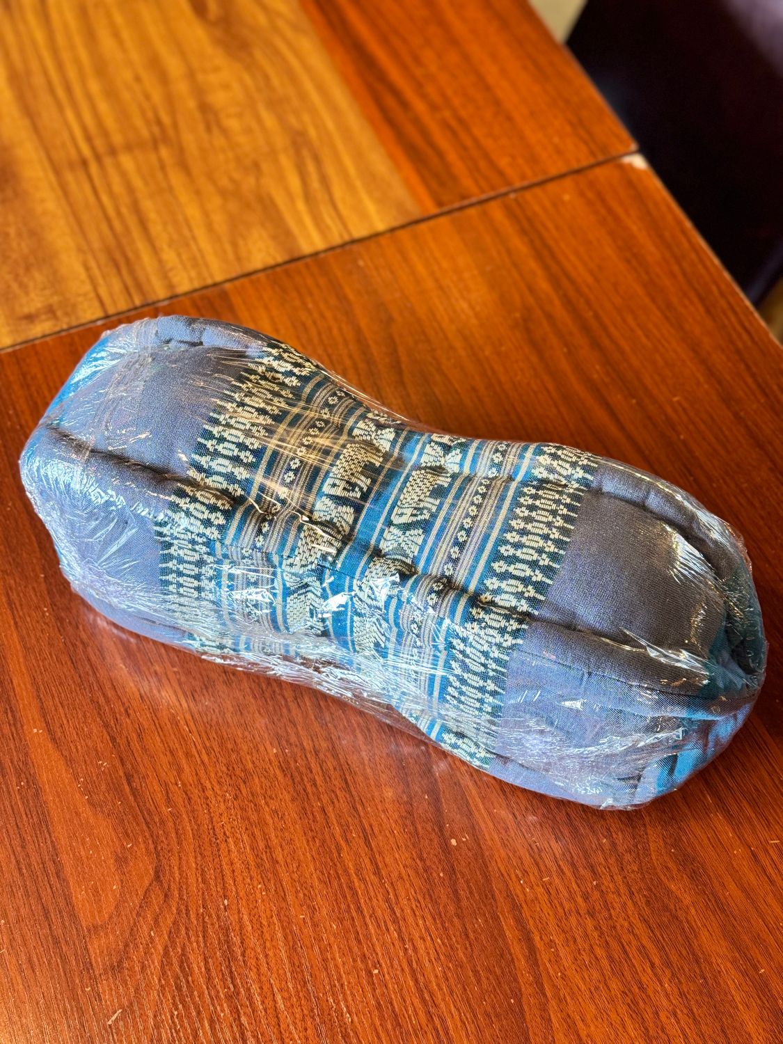 Neck Support Kapok Pillow - Blue