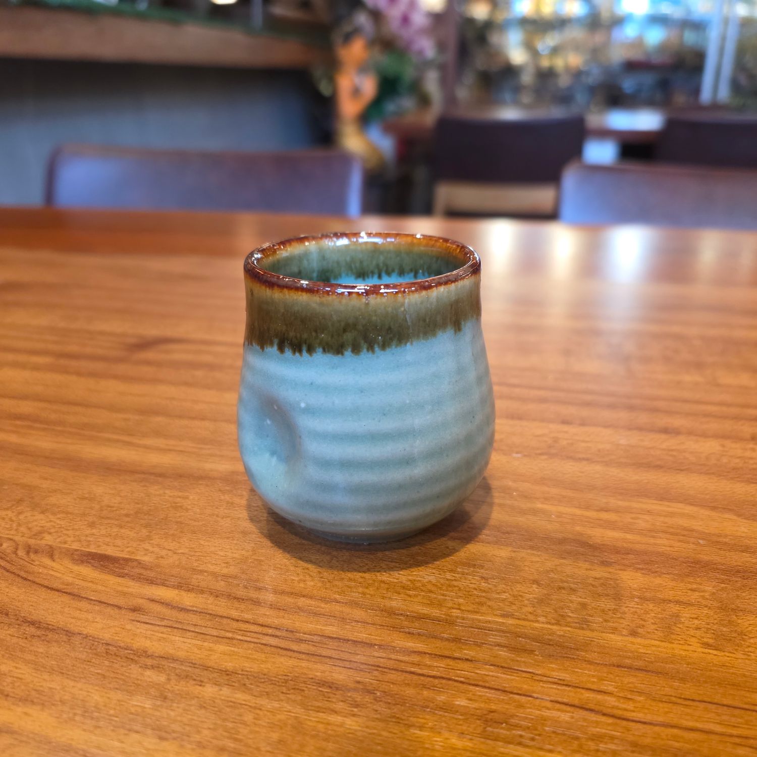Ceramic Tea Cup-Green Glazed