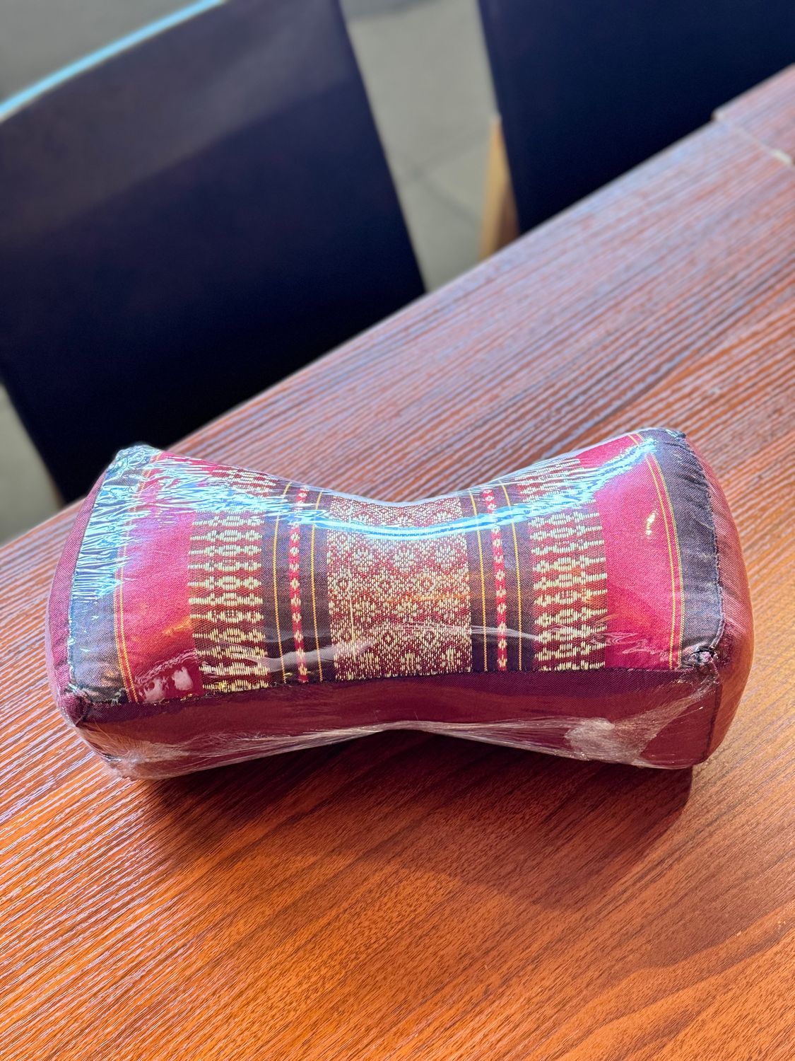 Traditional Thai Head Rest Pillow - Red3