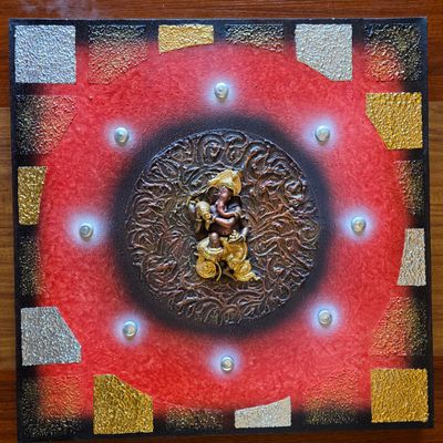 Lord Ganesh, 3D Acrylic Painting on Canvas G