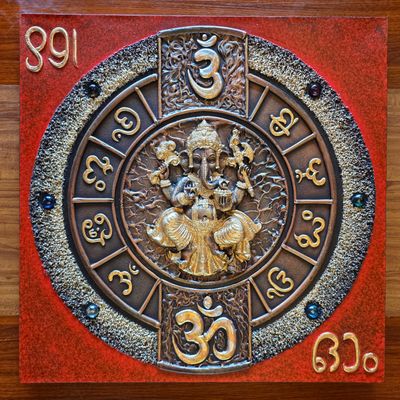 Lord Ganesh, 3D Acrylic Painting on Canvas A
