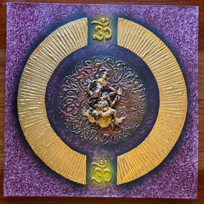 Lord Ganesh, 3D Acrylic Painting on Canvas B