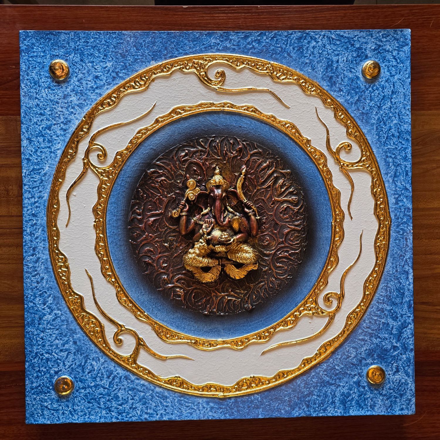 Lord Ganesh, 3D Acrylic Painting on Canvas J