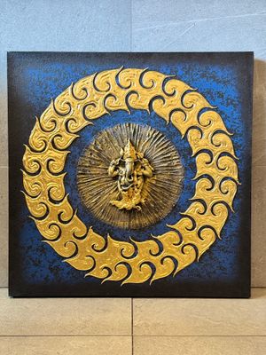 Lord Ganesh, 3D Acrylic on Canvas Painting G1