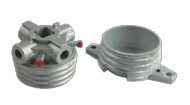 Spring plugs - 95.25&nbsp;- 3 3/4"  - Sectional Garage Door - Pair - RED - Left Hand