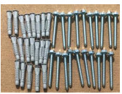 M8X55 - Self Tapping Screw w Plastic Plug - Zinc