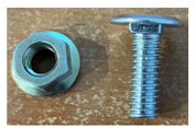M8 x 25mm - Carriage - Nuts and Bolts - Zinc - Panel bolt - Set