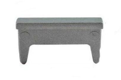 Aluminium Rectangular End Cap - Tube Size 50 x 10mm - 0.9mm Wall