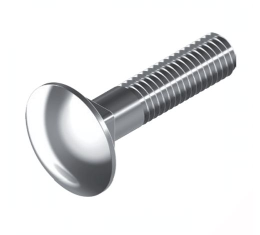 Carriage Bolt - Flat Head - M8 x 25 - Flange Nut