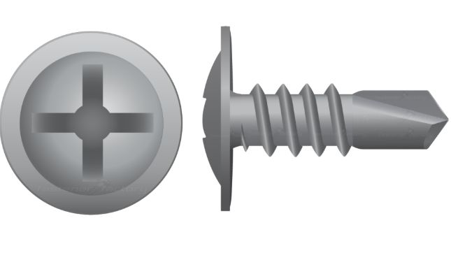 Galvanised Button Self Drilling Screws - 8g - 18 x 12mm