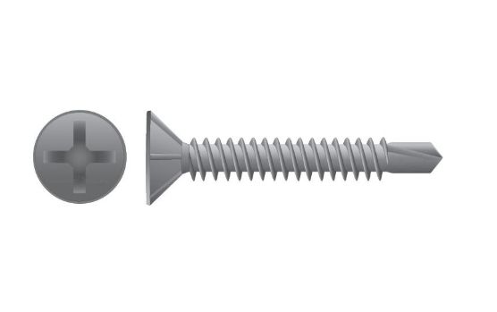Galvanised Countersunk Fine Self Drilling Screws - 10g - 24 x 40mm