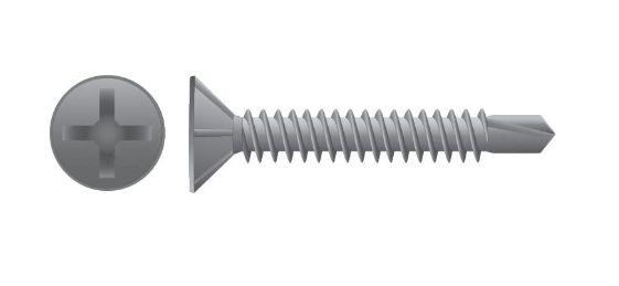 Galvanised Countersunk - Fine - Self Drilling Screws - 10g - 24 x 50mm