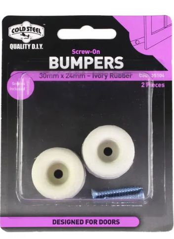 Bumper - Rubber - Ivory - 30 x 24mm - 2 Pack