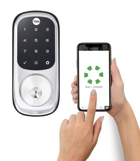 Deadbolt - Keyless with Home Module - Satin Chrome