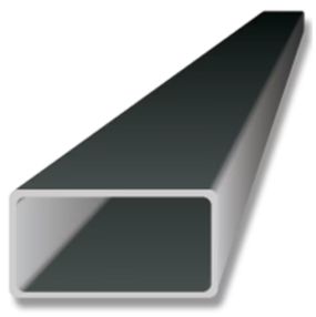 RHS - 50 x 25 x 1.6 - 6.5m - 6060T5 - Mill Finish Aluminium - Radius Edge