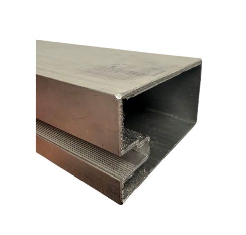 80 x 45mm Gate Frame - Single Pocket - Aluminium - Mill Finish - 6.5m