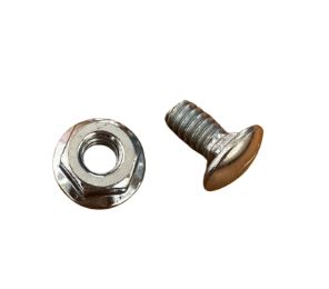 Carriage Bolt - GR5 - Zinc Plated -  6.3 x 12 (1/4&quot; x 1/2&quot;) - Flange Nut