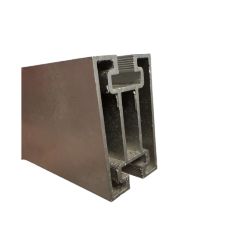 65 x 38mm Revised Frame - Double Slot - Aluminium - Mill Finish - 6.7m