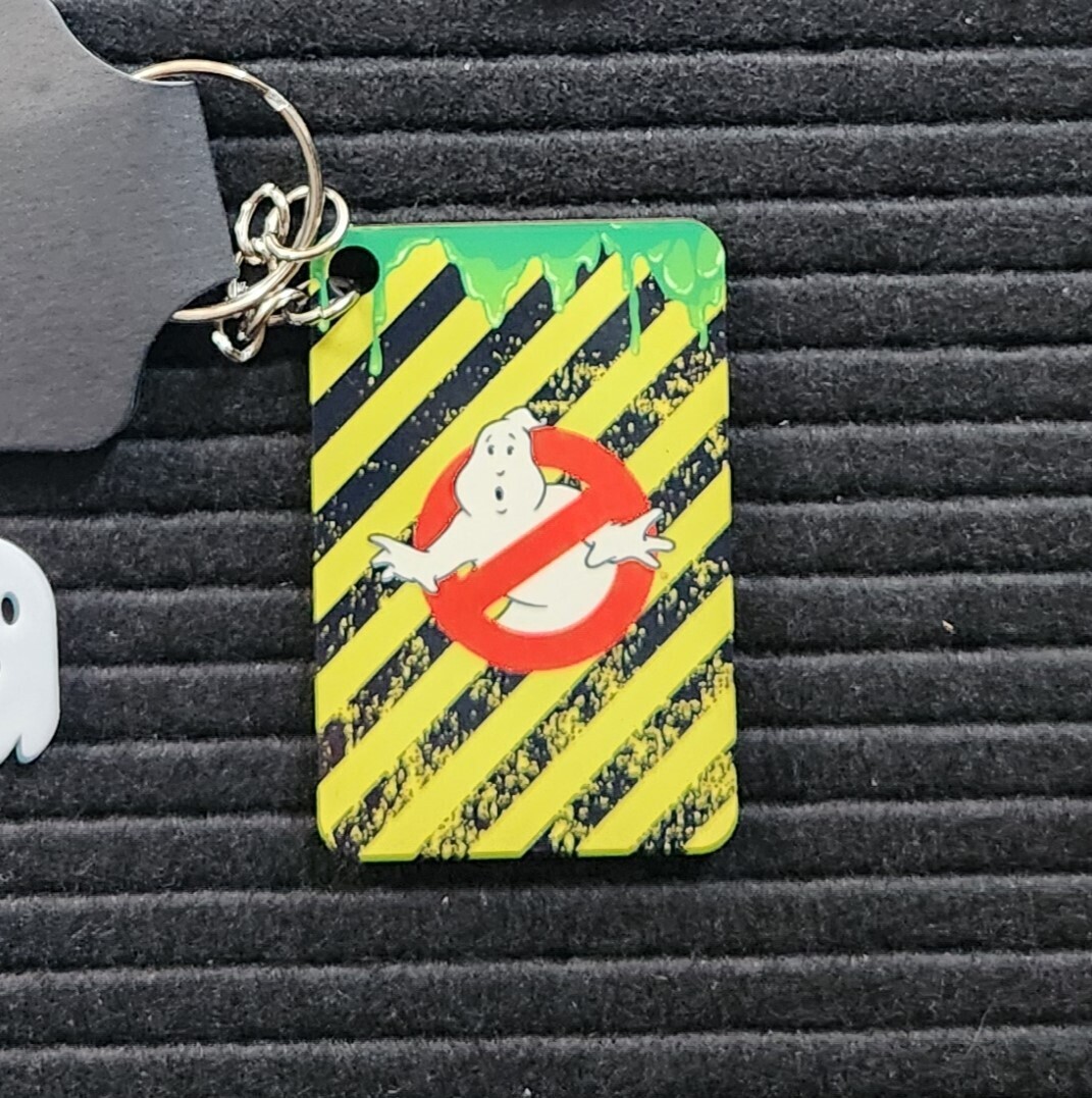 Ghostbusters Caution Stripe Keychain