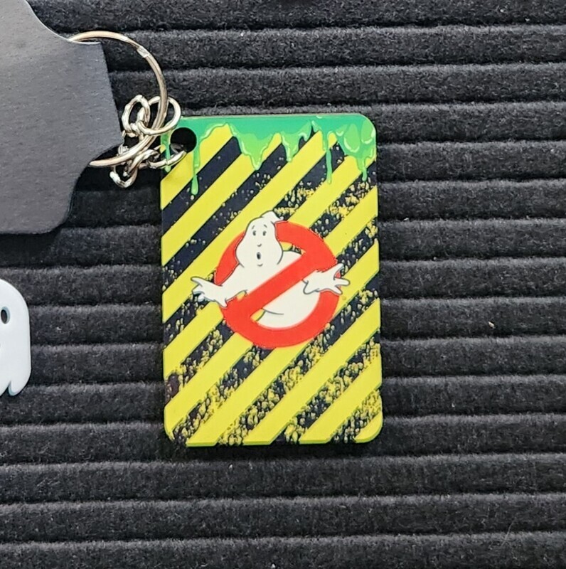 Ghostbusters Caution Stripe Keychain
