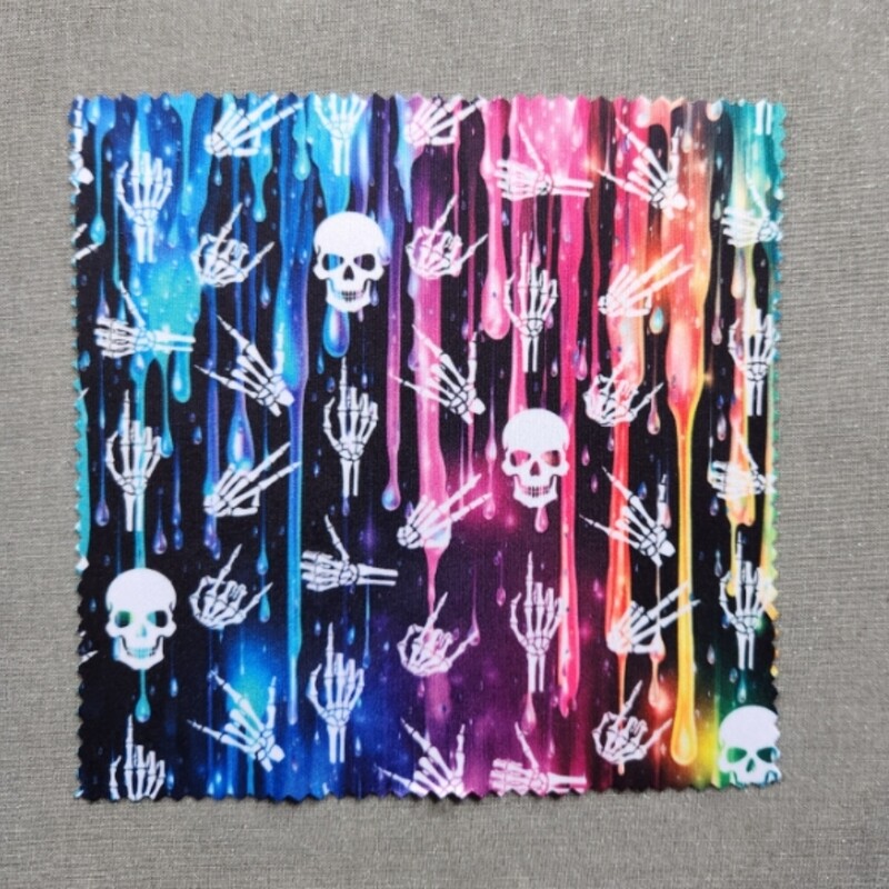 Rainbow Skellie Hands Glasses Cleaning cloth