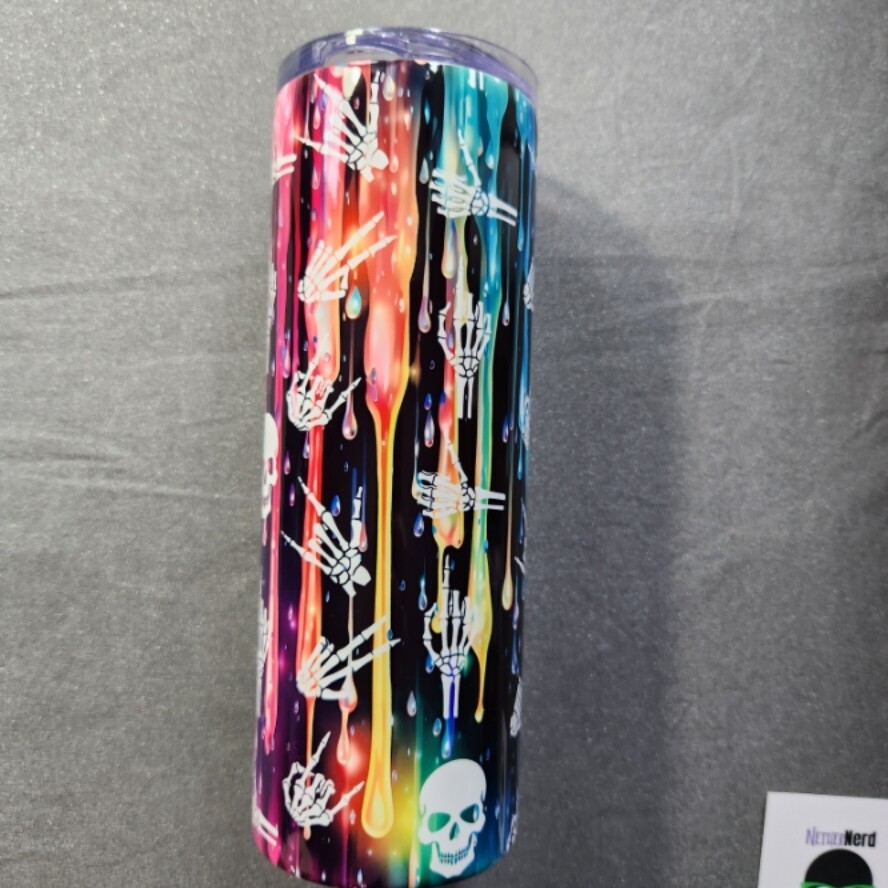 Skellie hands Rainbow Tumbler