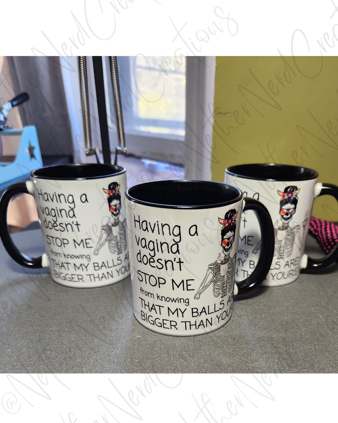 Skeleton Vagina Balls Mug