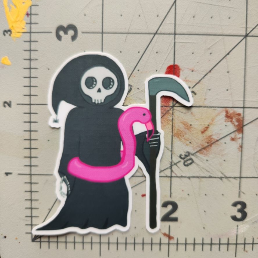 Grim Reaper Summer Sticker