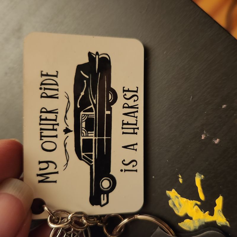 My Other Ride is a Hearse Keychain