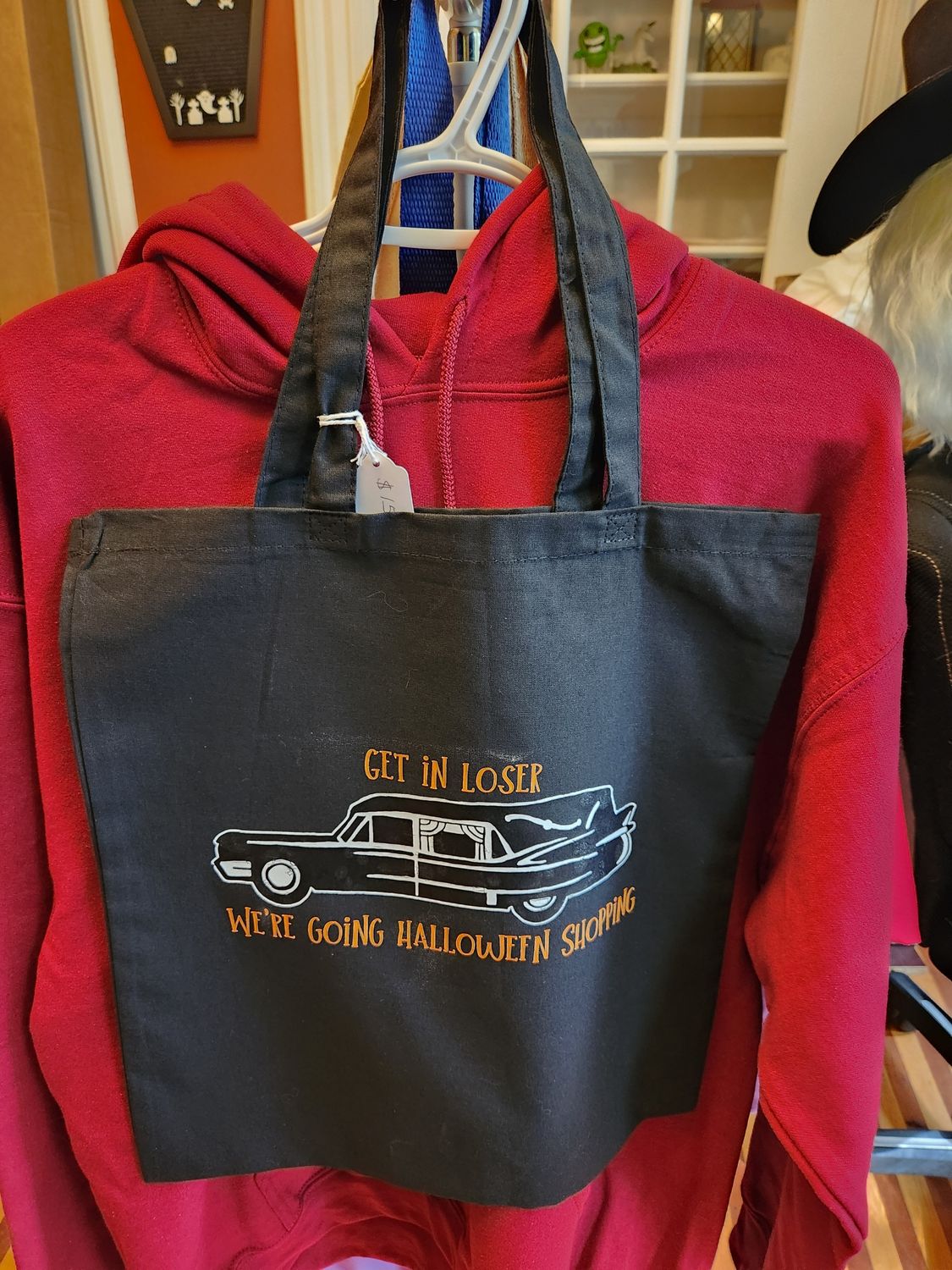 Get In Loser Halloween Shopping Tote Bag