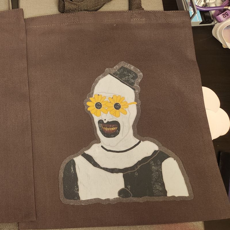 Art the Clown Sunflower Glasses Tote Bag