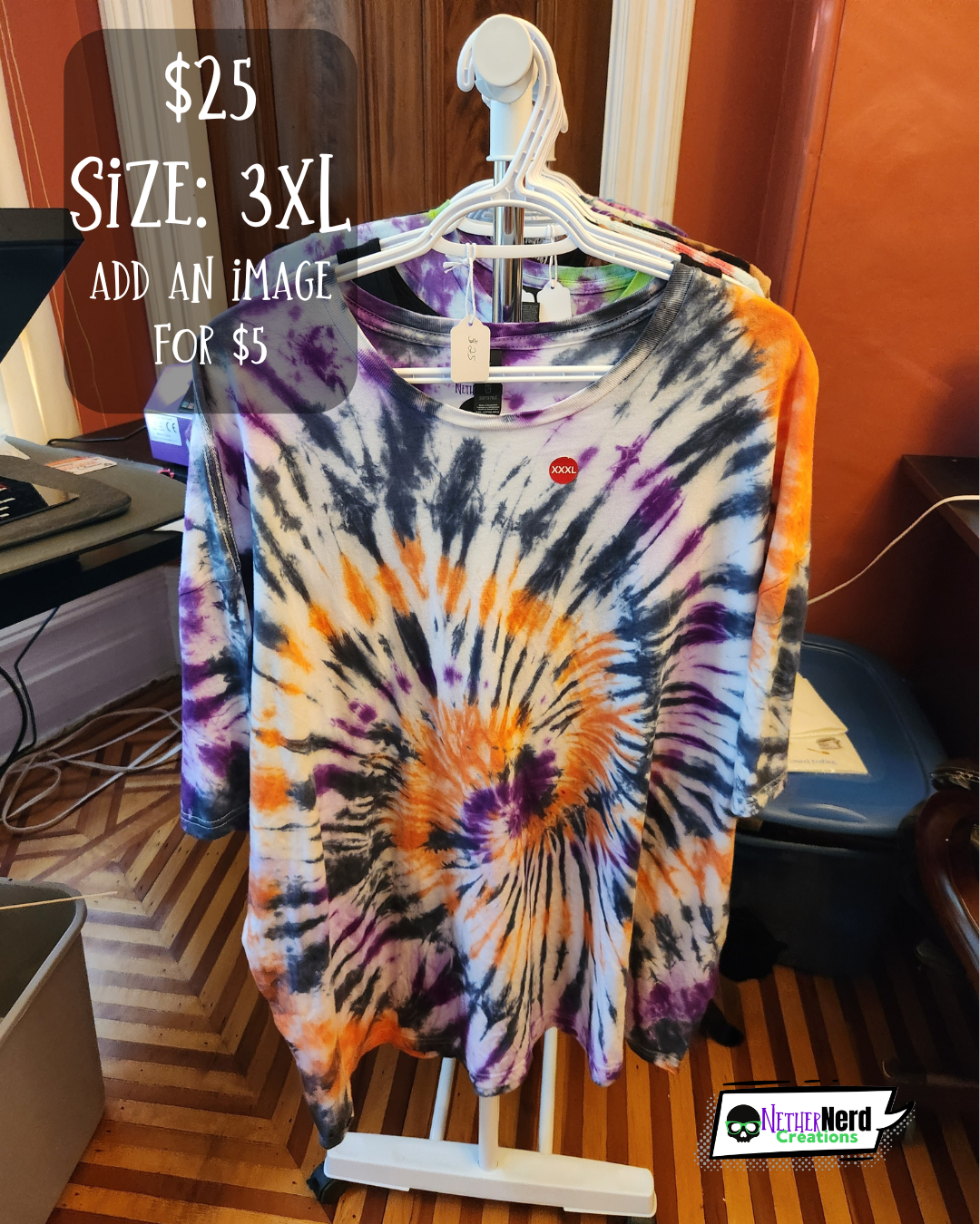 Pre-Made Tie Dye T-shirts - Size 3XL