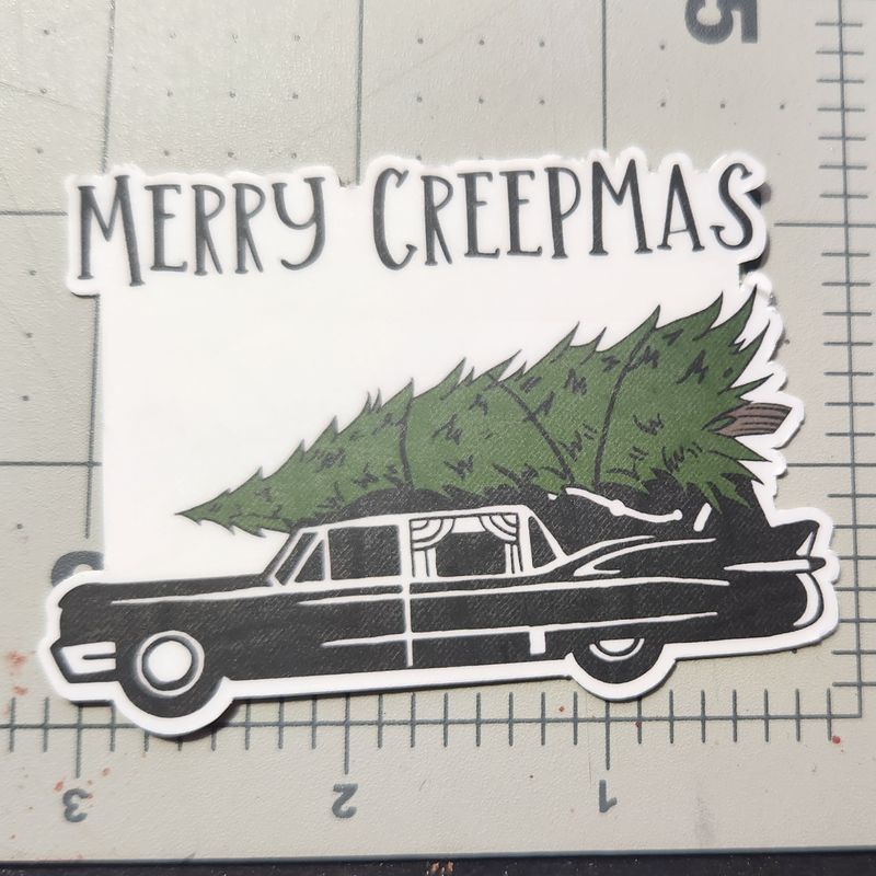 Creepmas Hearse Sticker
