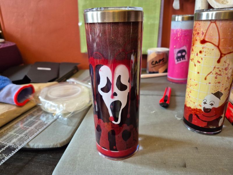 Ghost Face Blood Drip Tumbler