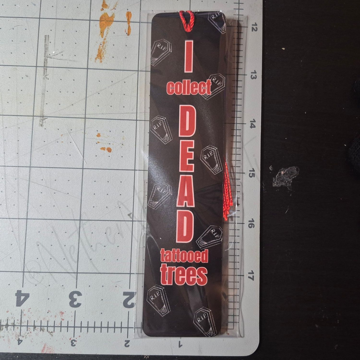 Dead Tattooed Tress plastic bookmark