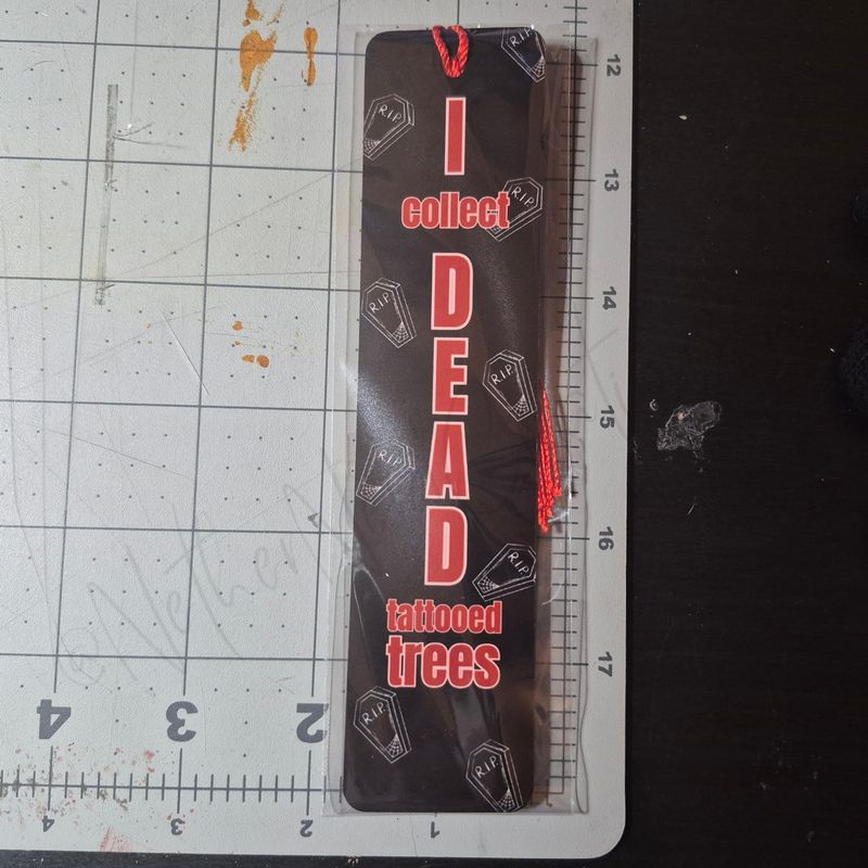 Dead Tattooed Tress plastic bookmark