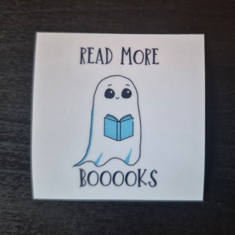 Ghost Read More Booooks Sticker