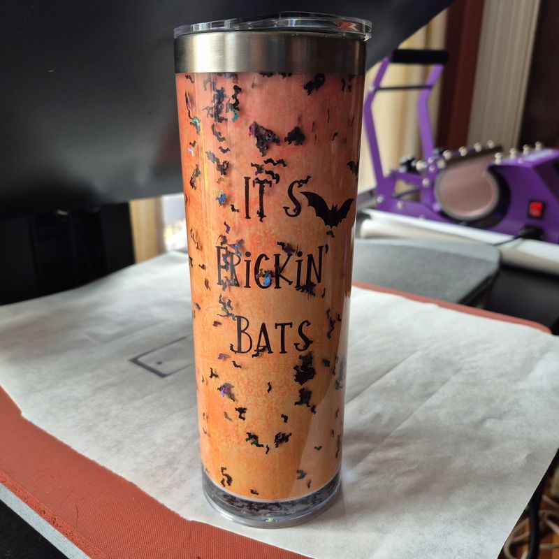 It&#39;s Frickin&#39; Bats Snow Globe Tumbler