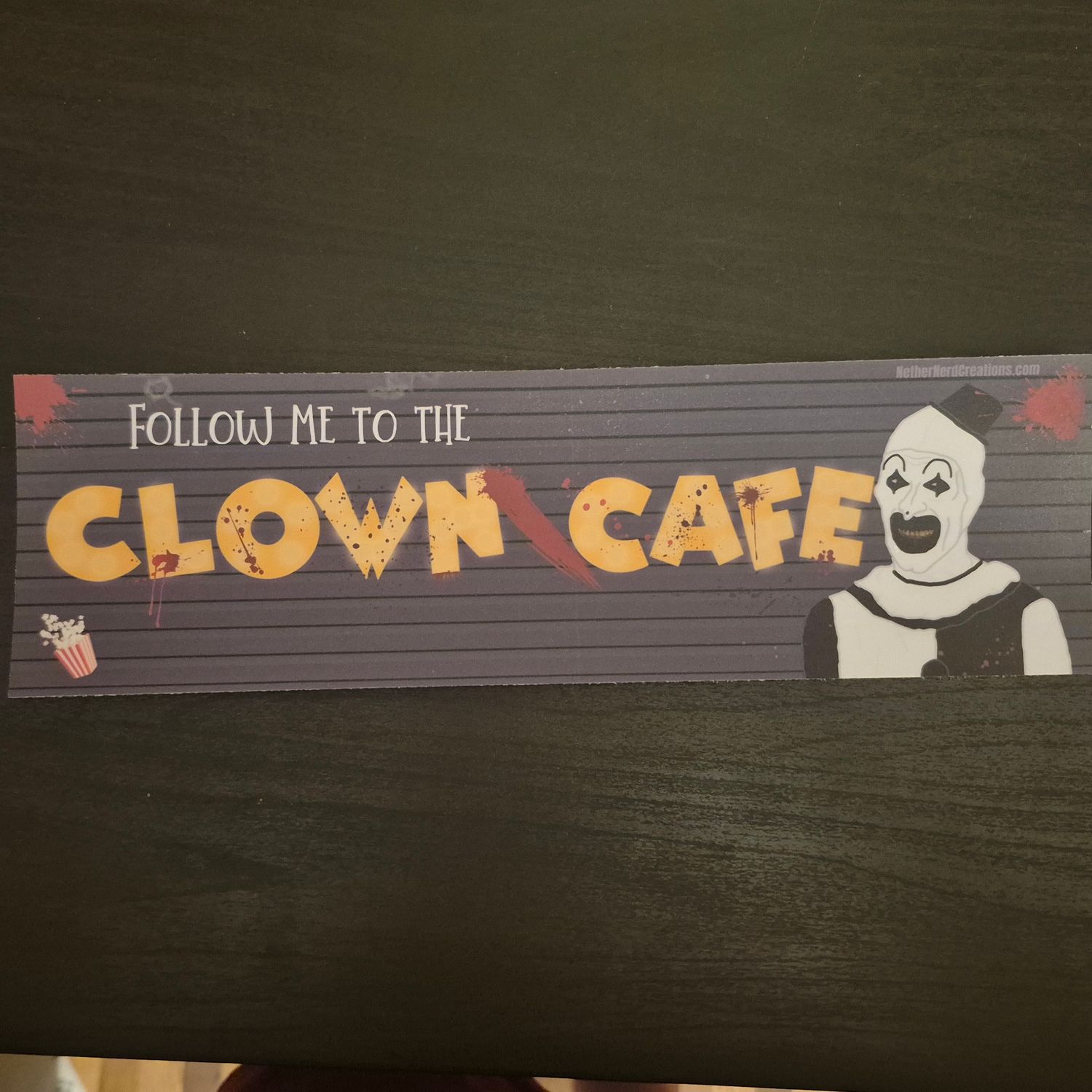 Clown Cafe Mini Bumper Sticker