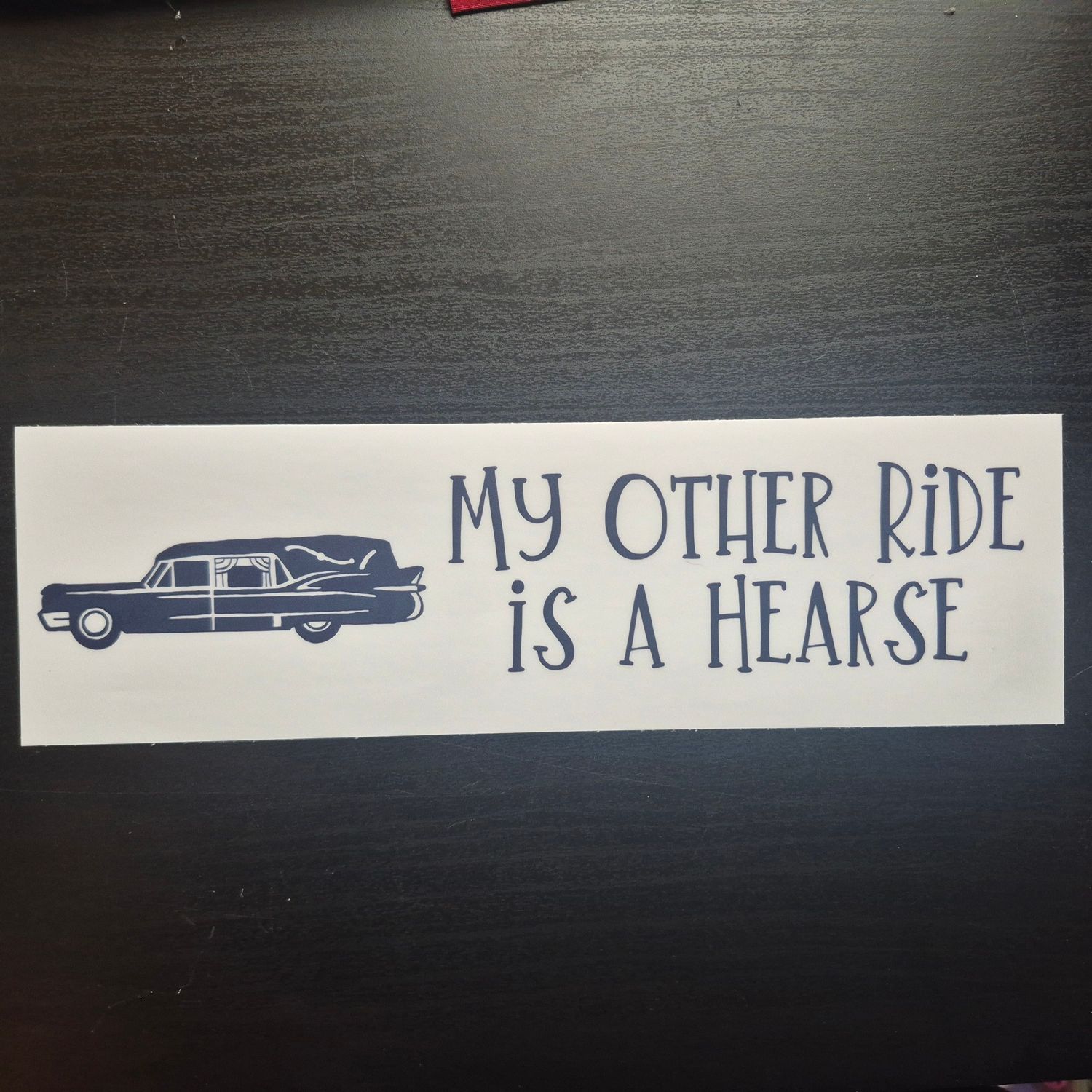Hearse Mini Bumper Sticker