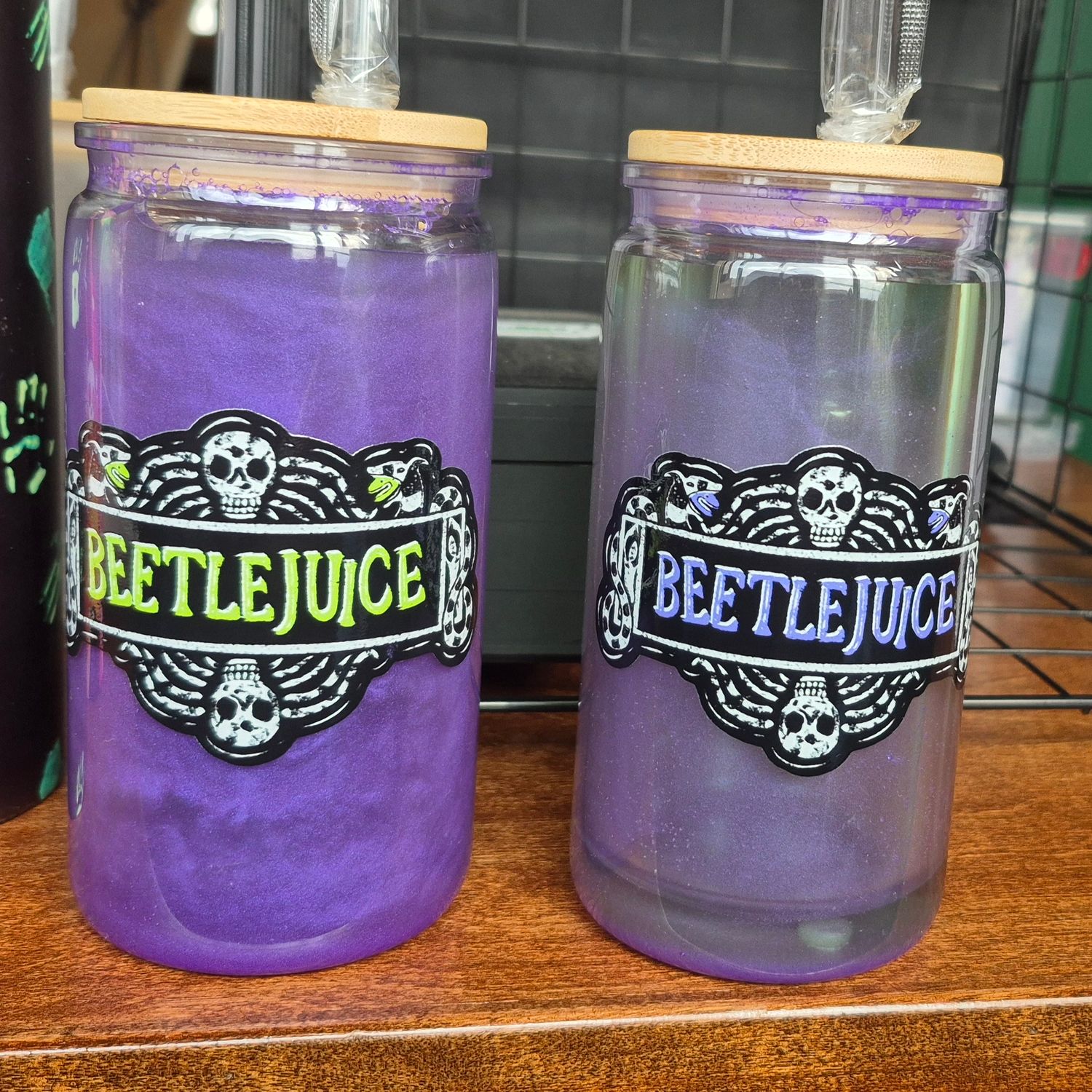 Beetlejuice Snowglobe Can Tumbler