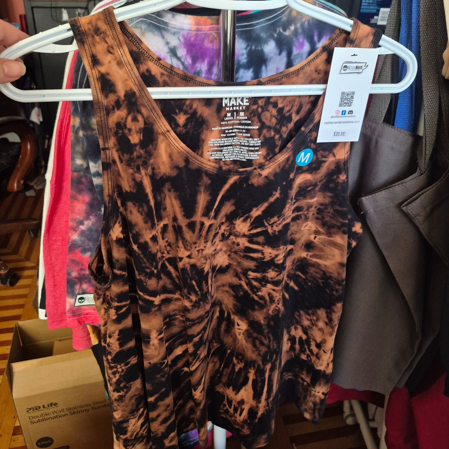 Reverse Tie Tye Ladies Tank