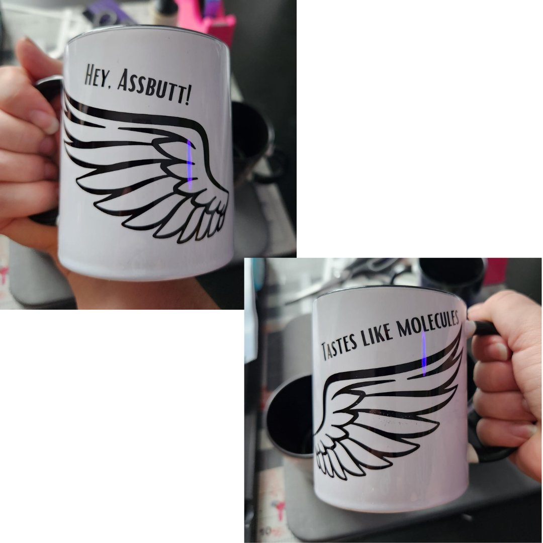 Hey, Ass butt/Tastes Like Molecules Mug