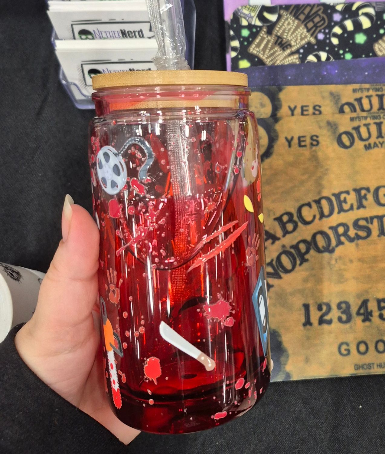 Horror Pattern Blood Drip Can Tumbler